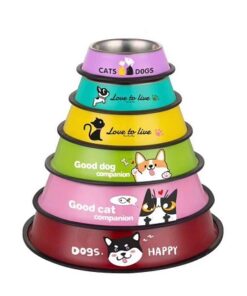 Colour Steel Bowl For Cats and Dogs